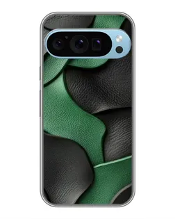 Чохол для Google Pixel 9 Pro з картинкою «Зелені шкіряні хвилі»