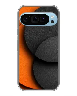 Чохол для Google Pixel 9 Pro з картинкою «Геометрія помаранчевих кіл»