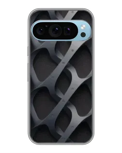 Чохол для Google Pixel 9 Pro з картинкою «Об'ємне сіре плетіння»
