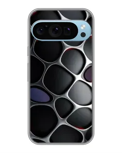 Чохол для Google Pixel 9 Pro з картинкою «Об'ємна темна решітка»