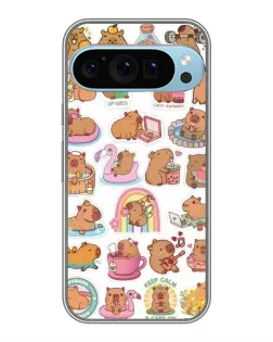 Чохол для Google Pixel 9 Pro з картинкою «Капібари набір»