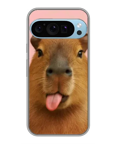 Чохол для Google Pixel 9 Pro з картинкою «Капібара з язиком»