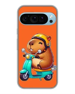 Чохол для Google Pixel 9 Pro з картинкою «Капібара на скутері»