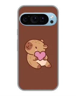 Чохол для Google Pixel 9 Pro з картинкою «Капібара з серцем»