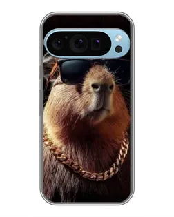 Чохол для Google Pixel 9 Pro з картинкою «Капібара золотий ланцюг»