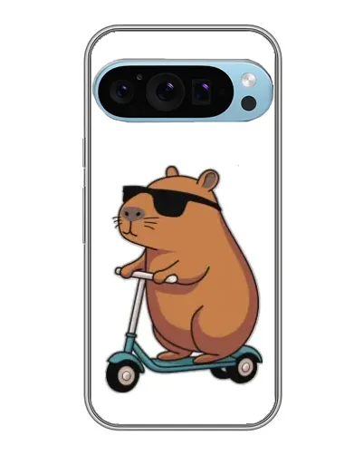 Чохол для Google Pixel 9 Pro з картинкою «Капібара на самокаті»