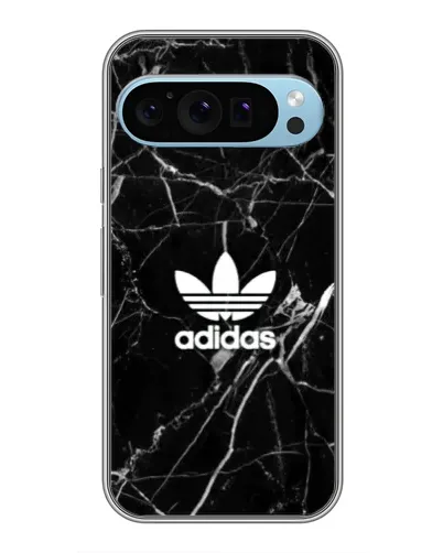 Чехол для Google Pixel 9 с картинкой «Белый мрамор Adidas»