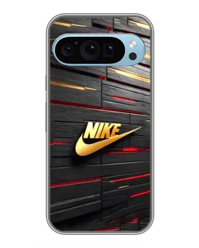 Чохол для Google Pixel 9 з картинкою «Золотий Nike на металі»