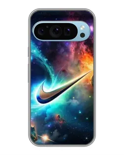 Чохол для Google Pixel 9 з картинкою «Космічний Nike Swoosh»