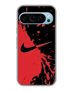 Чехол для Google Pixel 9 с картинкой «Красные брызги Nike»