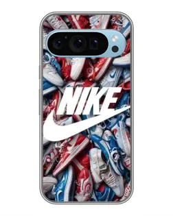 Чехол для Google Pixel 9 с картинкой «Коллаж кроссовок Найк»