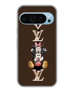Чехол для Google Pixel 9 с картинкой «LV и Микки Маус»