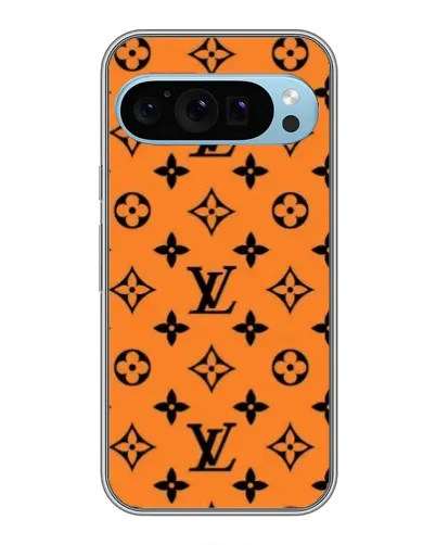 Чехол для Google Pixel 9 с картинкой «Оранжевый стиль LV»