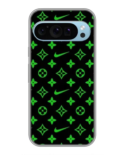 Чехол для Google Pixel 9 с картинкой «Неоновый принт LV»