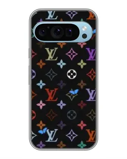 Чехол для Google Pixel 9 с картинкой «Цветная монограмма LV»