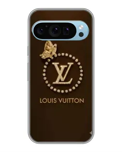 Чехол для Google Pixel 9 с картинкой «LV — золотая печать»