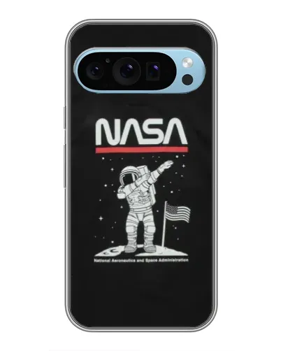 Чохол для Google Pixel 9 з картинкою «NASA — крокуємо по Місяцю»