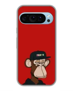 Чохол для Google Pixel 9 з картинкою «Bored Ape — червоний фон»