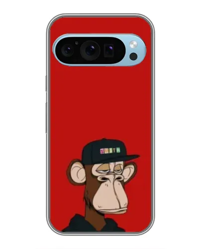 Чохол для Google Pixel 9 з картинкою «Bored Ape — червоний фон»