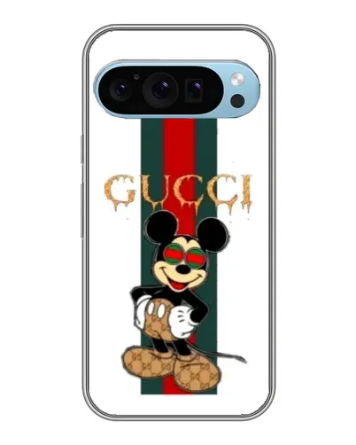 Чохол для Google Pixel 9 з картинкою «Міккі Маус Gucci — смуги»
