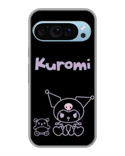 Чохол для Google Pixel 9 з картинкою «Kuromi — чорний мінімалізм»