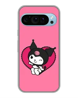 Чехол для Google Pixel 9 с картинкой «Kuromi — любовь в сердце»