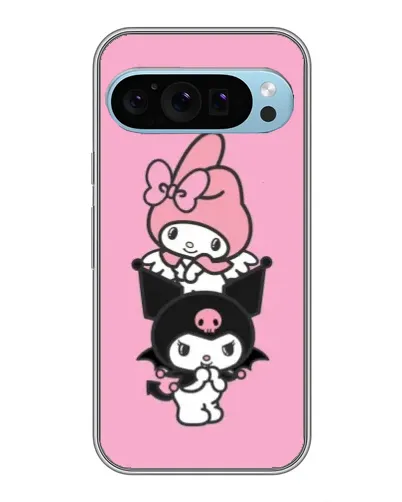 Чехол для Google Pixel 9 с картинкой «Трио My Melody и Kuromi»