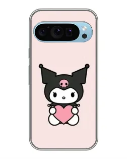 Чехол для Google Pixel 9 с картинкой «Kuromi и сердце»