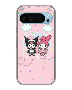 Чехол для Google Pixel 9 с картинкой «My Melody и Kuromi»