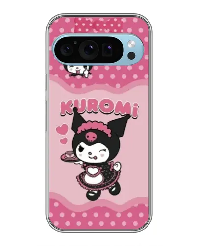 Чехол для Google Pixel 9 с картинкой «Kuromi в очках»