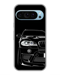 Чохол для Google Pixel 9 з картинкою «Темний силует BMW»