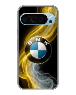 Чохол для Google Pixel 9 з картинкою «Золотистий дим BMW»