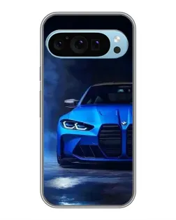Чохол для Google Pixel 9 з картинкою «Блакитна BMW M4»