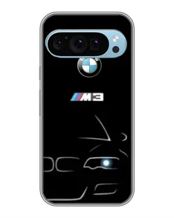 Чохол для Google Pixel 9 з картинкою «Мінімалістичний принт BMW M3»