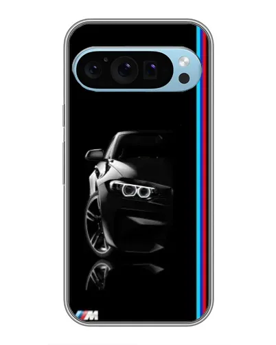 Чохол для Google Pixel 9 з картинкою «Силует BMW в темряві»