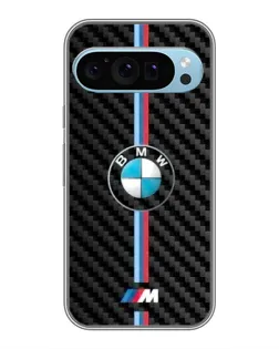 Чохол для Google Pixel 9 з картинкою «Емблема BMW та карбон»