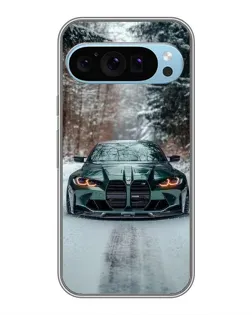 Чохол для Google Pixel 9 з картинкою «BMW у зимовому лісі»