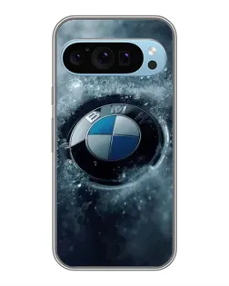 Чехол для Google Pixel 9 с картинкой «Логотип BMW — лед»