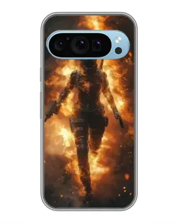 Чехол для Google Pixel 9 с картинкой «BMW — скорость в дожде»