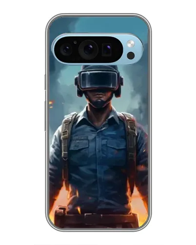 Чехол для Google Pixel 9 с картинкой «PUBG — реалистичный герой»