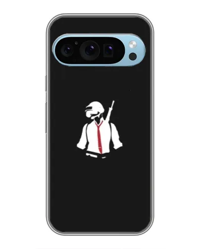 Чехол для Google Pixel 9 с картинкой «PUBG — силуэт воина»