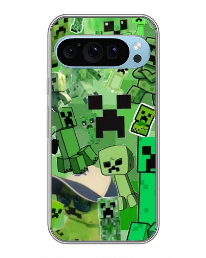 Чехол для Google Pixel 9 с картинкой «Криперы Minecraft»