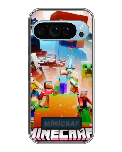 Чехол для Google Pixel 9 с картинкой «Minecraft герои игры»