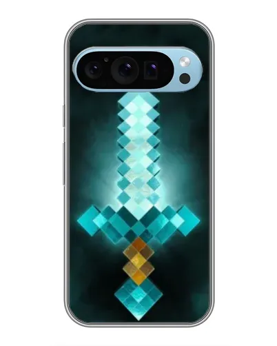 Чехол для Google Pixel 9 с картинкой «Алмазный меч неон»