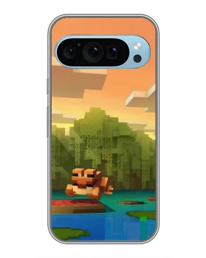 Чохол для Google Pixel 9 з картинкою «Майнкрафт захід сонця»