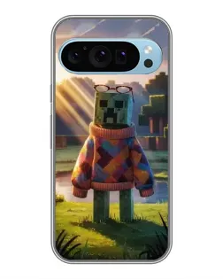 Чехол для Google Pixel 9 с картинкой «Крипер в свитере»