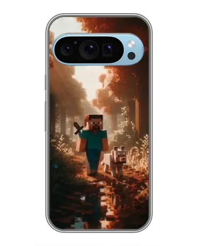 Чехол для Google Pixel 9 с картинкой «Стив в лесу»
