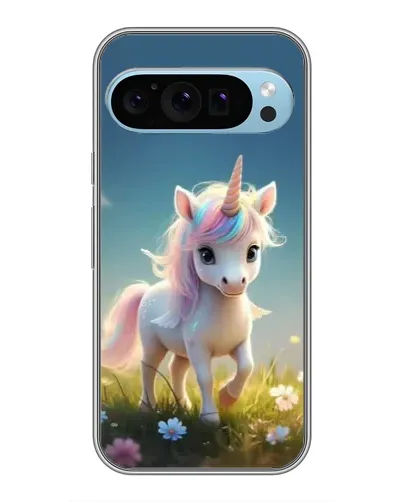 Чехол для Google Pixel 9 с картинкой «Единорог на поляне»