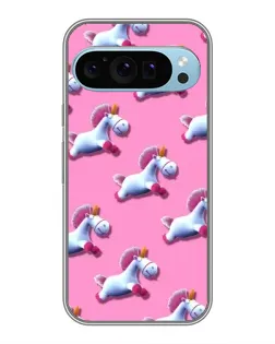 Чехол для Google Pixel 9 с картинкой «Единороги на розовом»