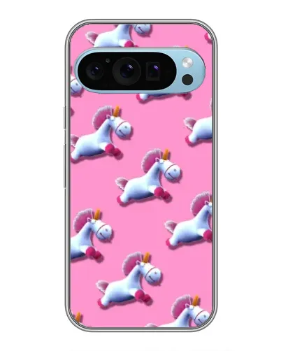 Чехол для Google Pixel 9 с картинкой «Единороги на розовом»